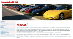 Desktop Screenshot of americascorvetteclub.org