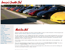 Tablet Screenshot of americascorvetteclub.org